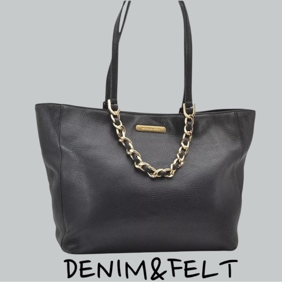 Michael Kors Harper Large East West Tote Black Leather Shoulder Bag | PRELOVED! - Picture 1 of 16